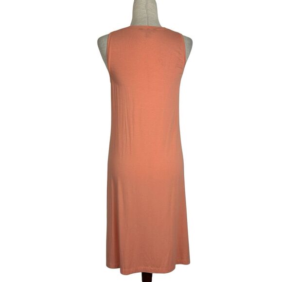 Tommy Bahama Dress Women Small Coral Peach Jersey Knit Shift Tank Coverup Beach - Picture 3 of 11